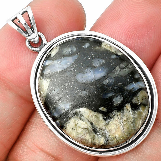 Llanite Blue Opal Crystal Sphere Pendant P-1050 SDP138911