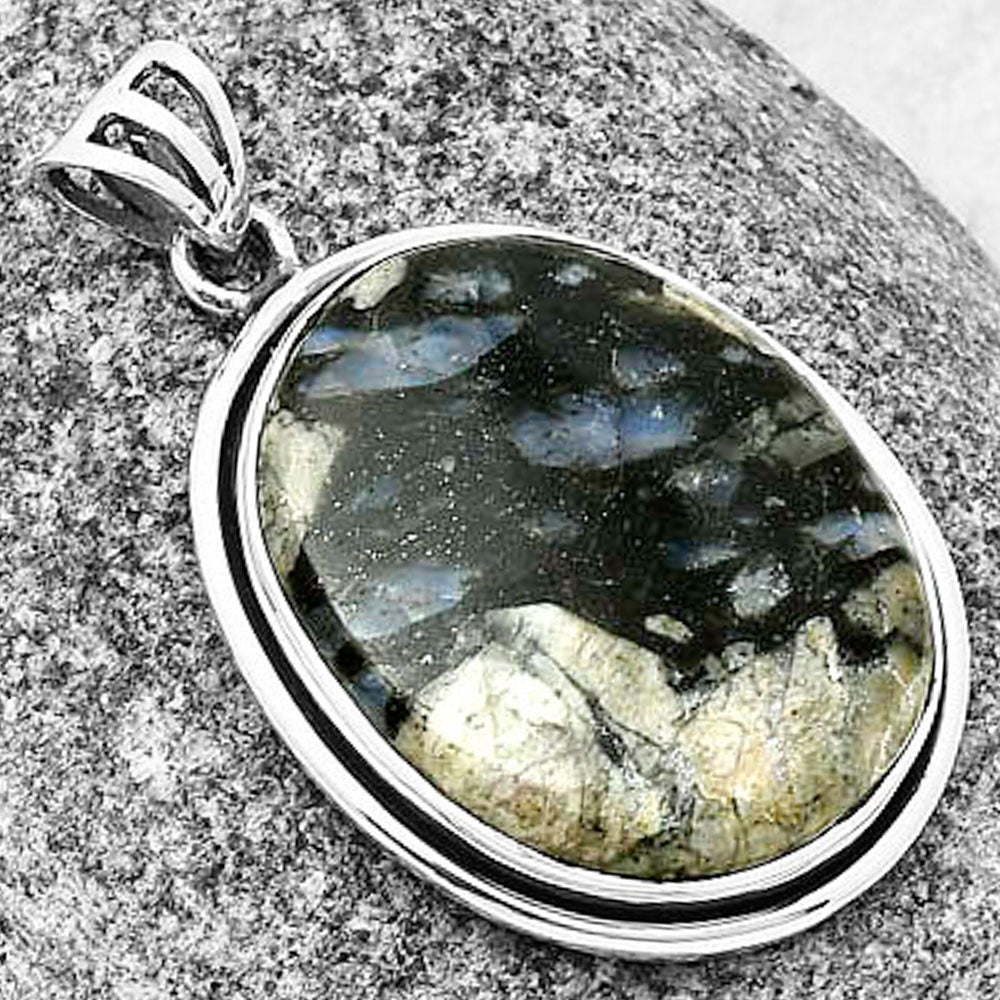 Llanite Blue Opal Crystal Sphere Pendant P-1050 SDP138911