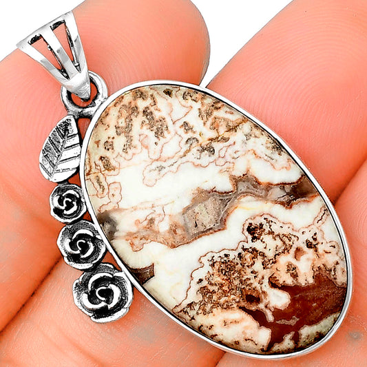 Floral - Rosetta Picture Jasper Pendant P-1070 SDP138920