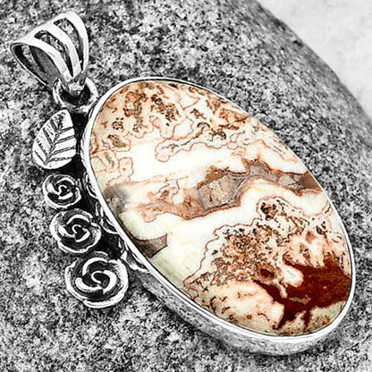 Floral - Rosetta Picture Jasper Pendant P-1070 SDP138920