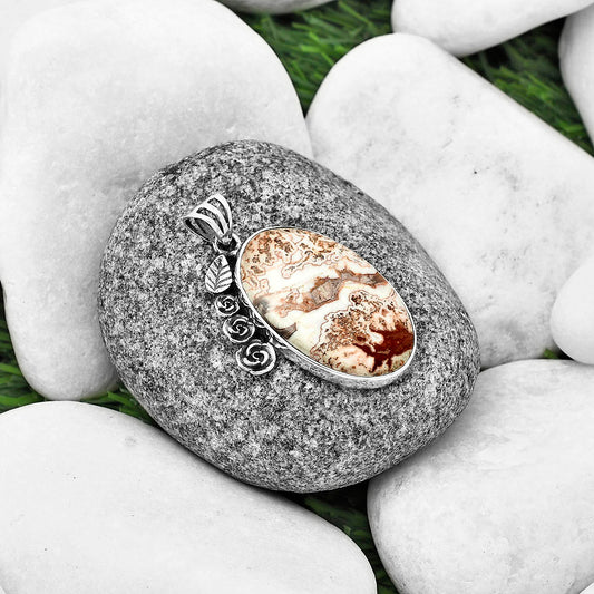 Floral - Rosetta Picture Jasper Pendant P-1070 SDP138920
