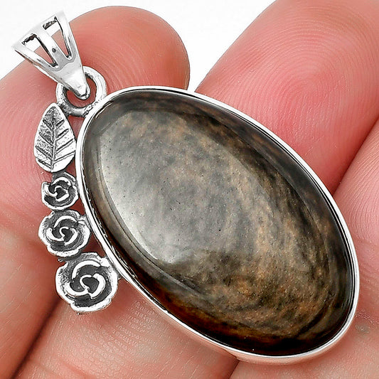 Floral - Natural Hypersthene - Canada Pendant P-1070 SDP138928