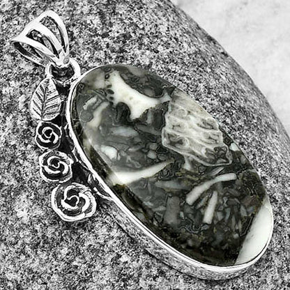 Floral - Natural Hornblende Pendant P-1070 SDP138948