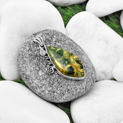 Floral - Ocean Jasper - Madagascar Pendant P-1070 SDP138949