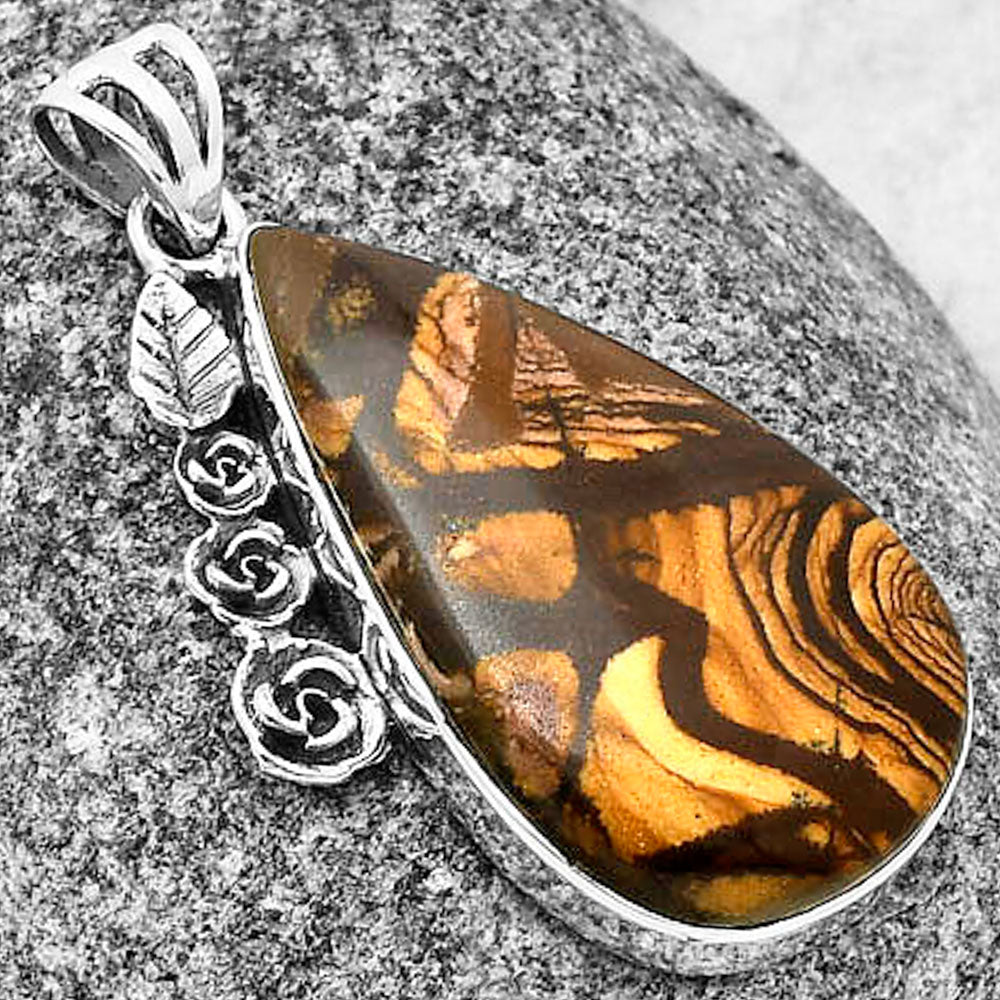 Floral - Natural Outback Jasper Pendant P-1070 SDP138962