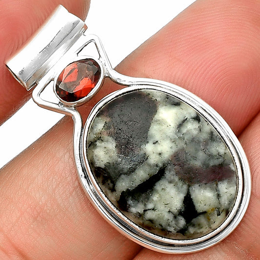 Natural Russian Eudialyte & Garnet Pendant P-1130 SDP139126
