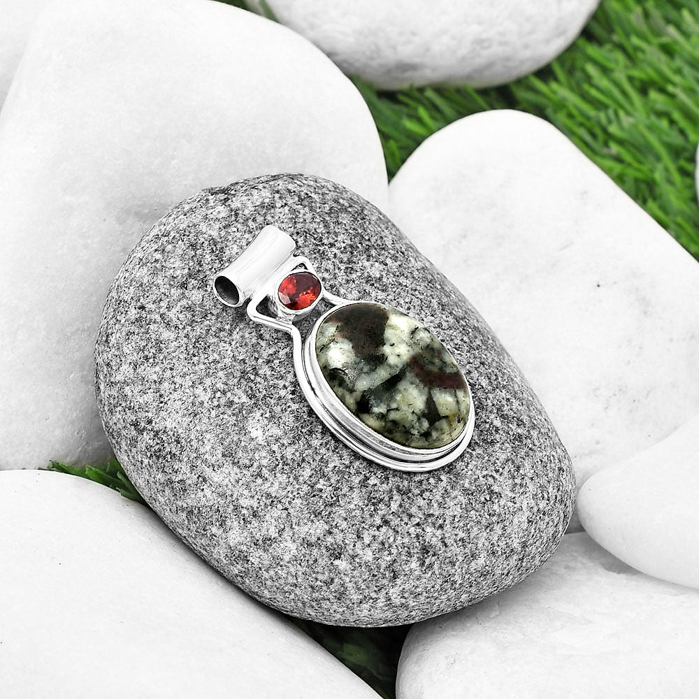 Natural Russian Eudialyte & Garnet Pendant P-1130 SDP139126