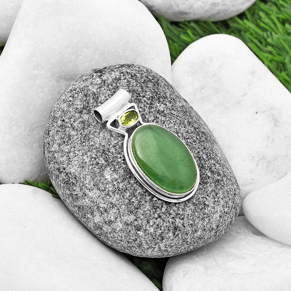 Natural Green Aventurine Pendant P-1130 SDP139152