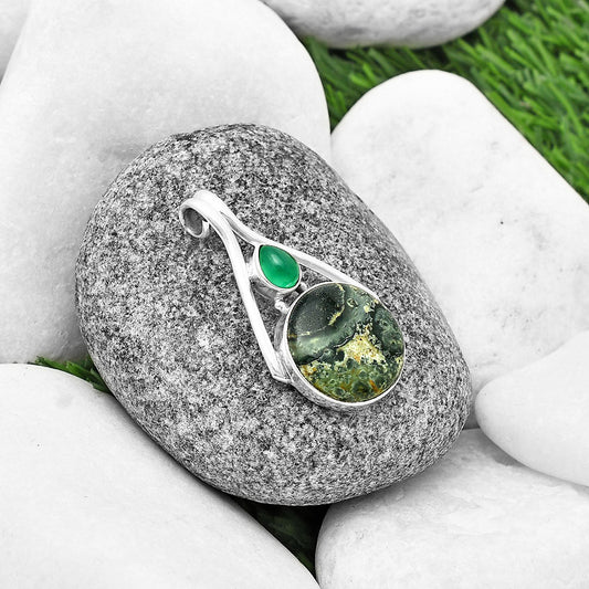 Star Galaxy Jasper & Green Onyx Pendant P-1006 SDP139159