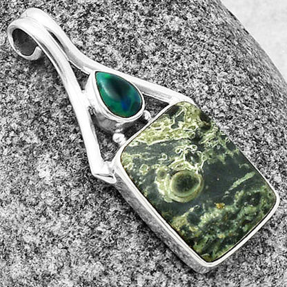 Star Galaxy Jasper & Black Ethiopian Opal Pendant P-1006 SDP139174