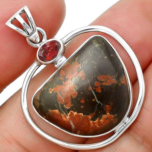 Natural Cherry Creek & Garnet Pendant P-1005 SDP139194