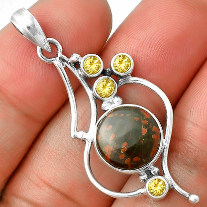 Natural Cherry Creek & Citrine Pendant P-1037 SDP139423