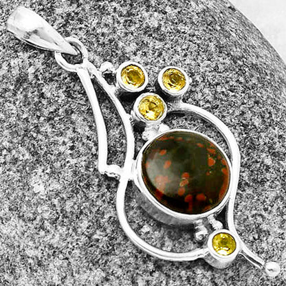 Natural Cherry Creek & Citrine Pendant P-1037 SDP139423