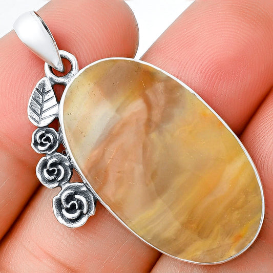 Floral - Imperial Dedise Jasper Pendant P-1070 SDP139475