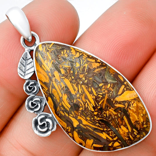 Floral - Coquina Fossil Jasper Pendant P-1070 SDP139499