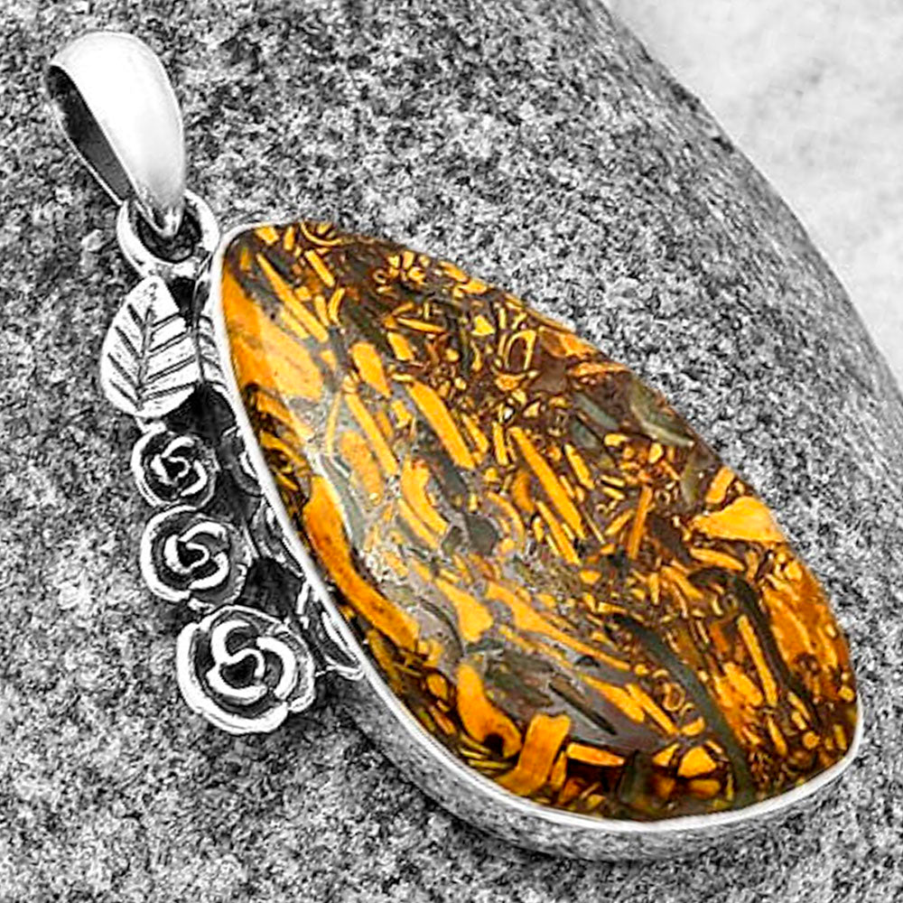 Floral - Coquina Fossil Jasper Pendant P-1070 SDP139499