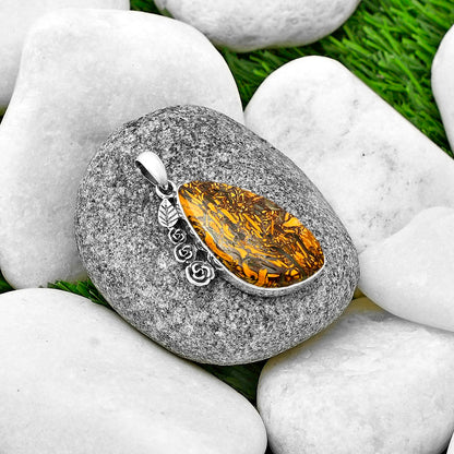 Floral - Coquina Fossil Jasper Pendant P-1070 SDP139499