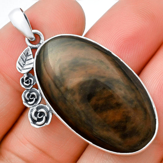 Floral - Natural Hypersthene - Canada Pendant P-1070 SDP139500
