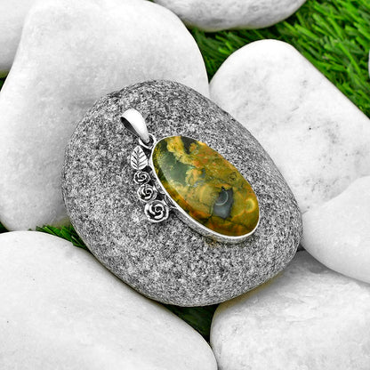 Floral - Ocean Jasper - Madagascar Pendant P-1070 SDP139503