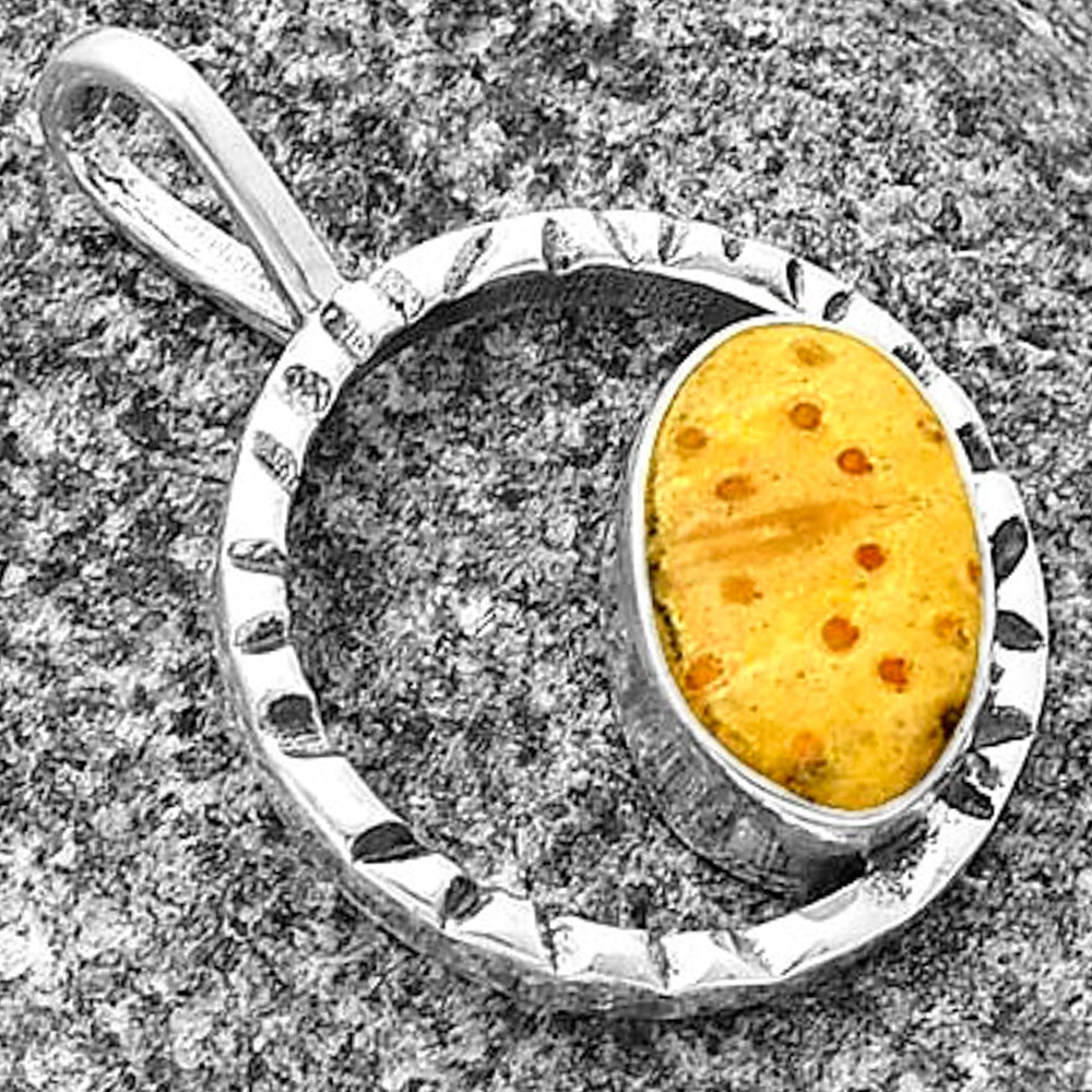 Natural Palm Root Fossil Agate Pendant P-1067 SDP139610