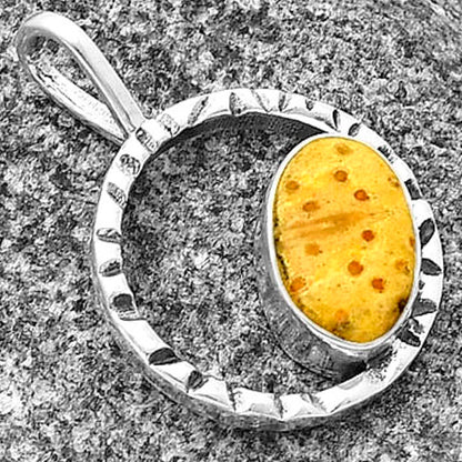 Natural Palm Root Fossil Agate Pendant P-1067 SDP139610