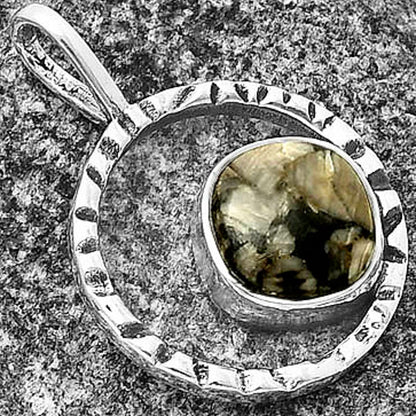 Natural Crinoid Fossil Coral Pendant P-1067 SDP139671