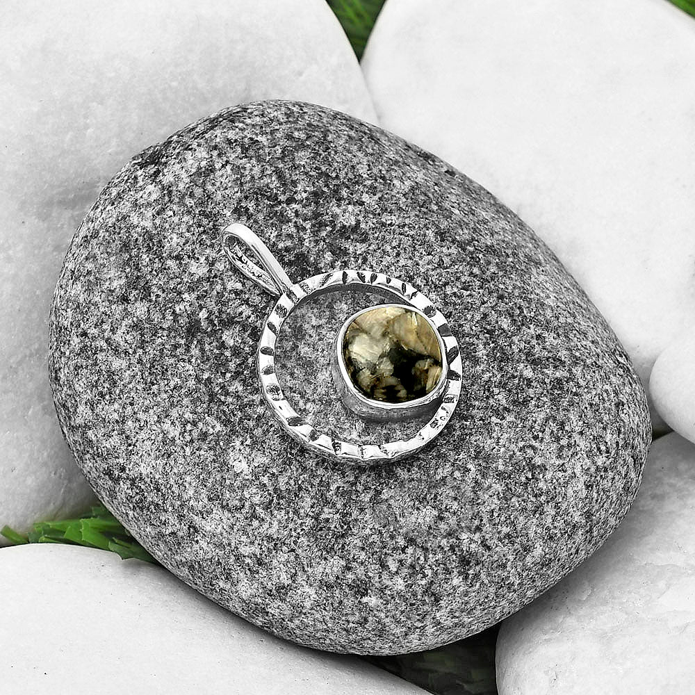 Natural Crinoid Fossil Coral Pendant P-1067 SDP139671