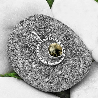 Natural Crinoid Fossil Coral Pendant P-1067 SDP139671