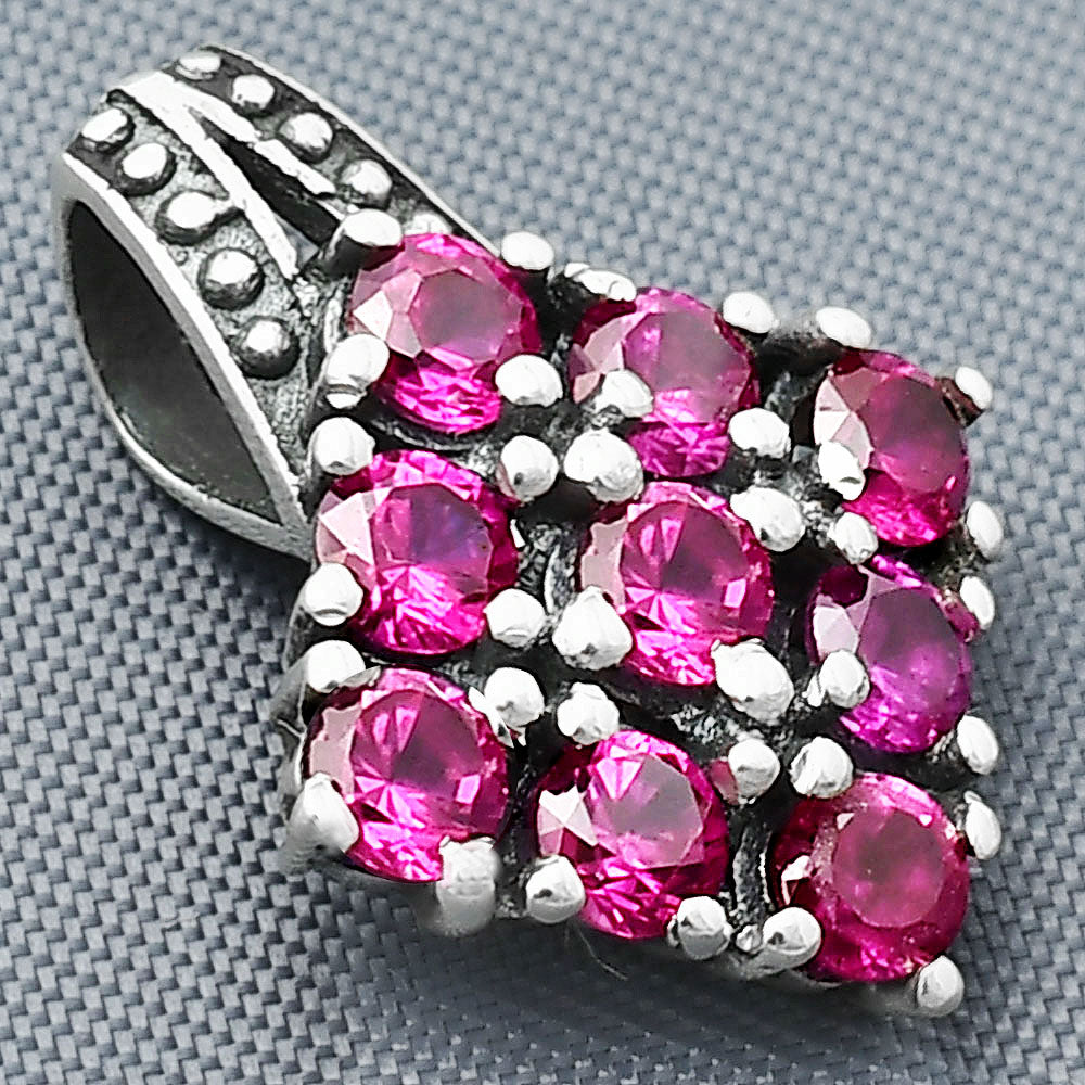 Lab Created Pink Rubellite Pendant P-1094 SDP139729