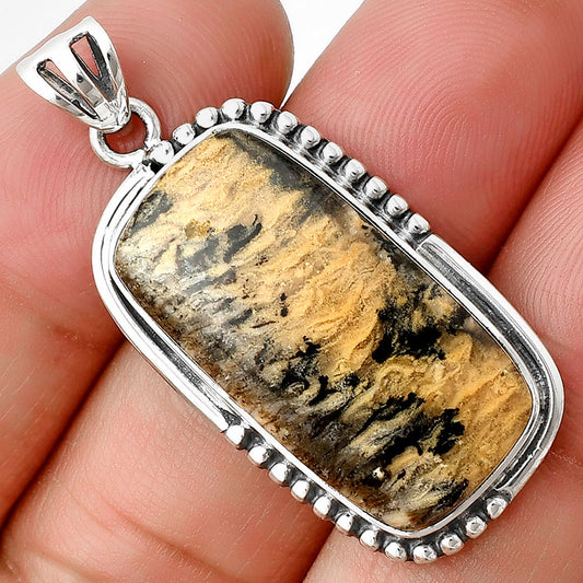 Natural Rose Plume Agate Pendant P-1073 SDP139797