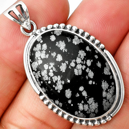 Natural Snow Flake Obsidian Pendant P-1073 SDP139811