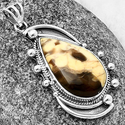 Natural Peanut Wood Pendant P-1012 SDP139836