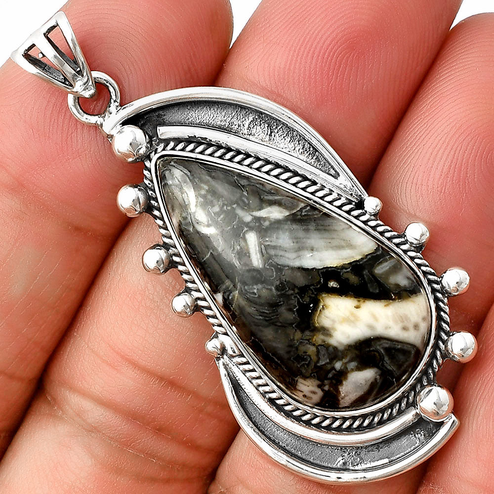 Natural Mexican Cabbing Fossil Pendant P-1012 SDP139857