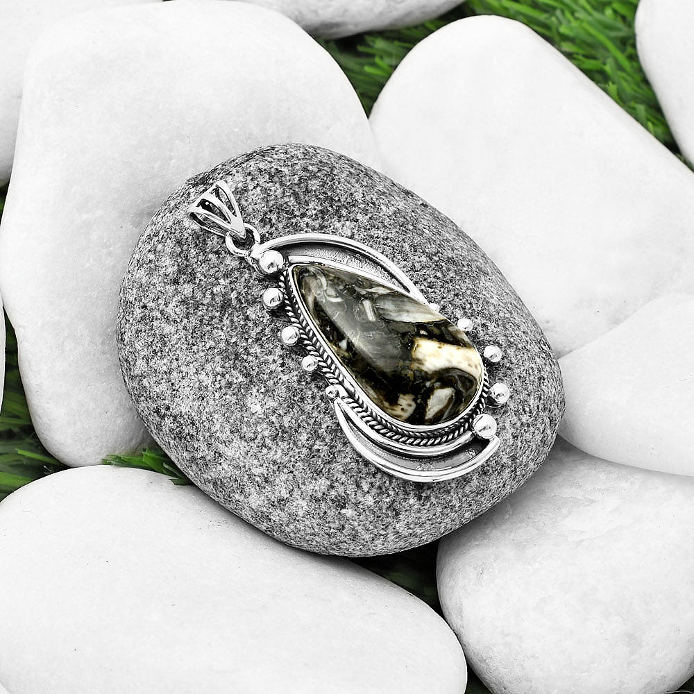 Natural Mexican Cabbing Fossil Pendant P-1012 SDP139857