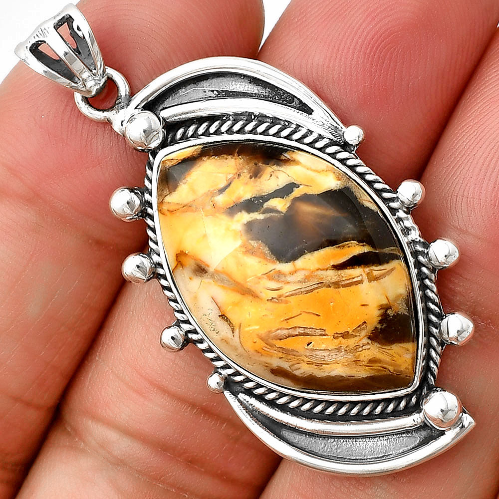Natural Peanut Wood Pendant P-1012 SDP139864