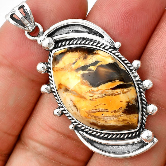 Natural Peanut Wood Pendant P-1012 SDP139864