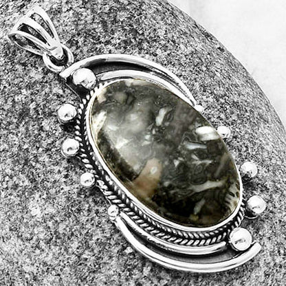 Natural Mexican Cabbing Fossil Pendant P-1012 SDP139867