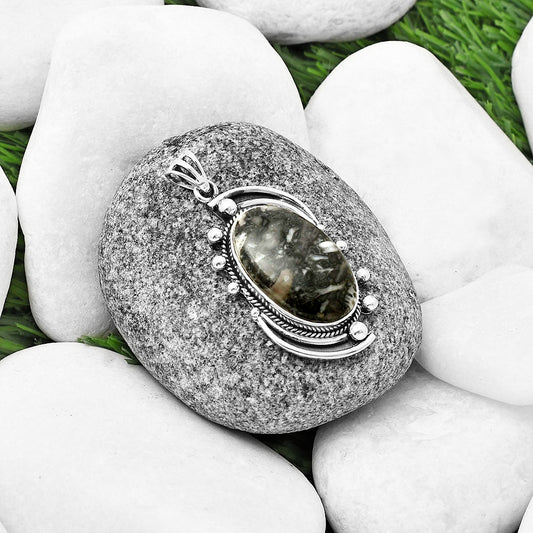 Natural Mexican Cabbing Fossil Pendant P-1012 SDP139867