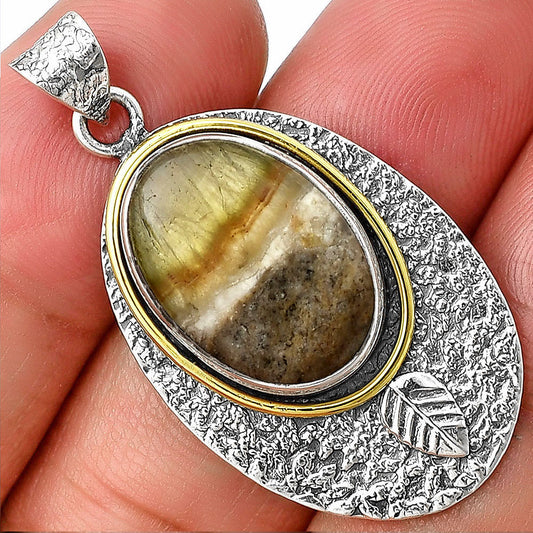 Two Tone - Australian Prehnite Pendant P-1222 SDP139998