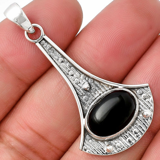 Natural Black Onyx - Brazil Pendant P-1195 SDP140249