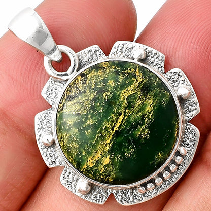 Natural Green Fuchsite Pendant P-1485 SDP140263