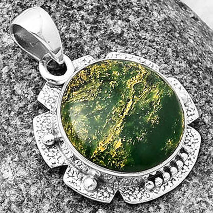 Natural Green Fuchsite Pendant P-1485 SDP140263