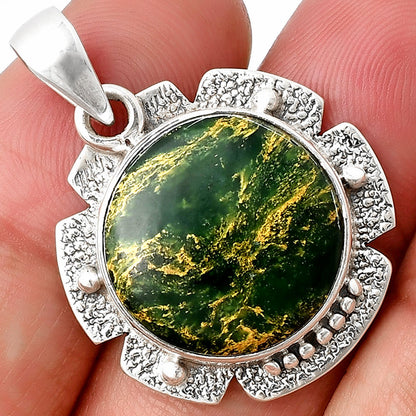 Natural Green Fuchsite Pendant P-1485 SDP140273