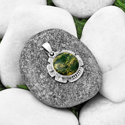 Natural Green Fuchsite Pendant P-1485 SDP140273