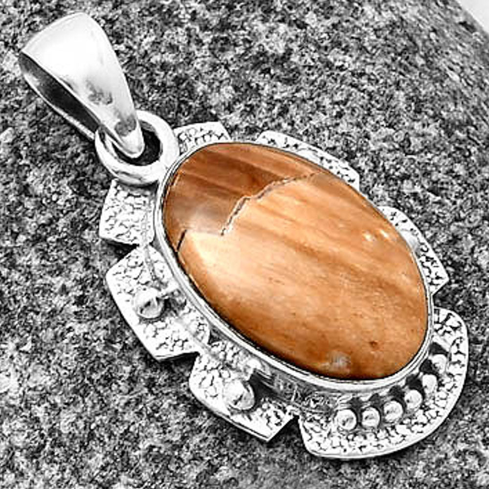 Natural Petrified Wood Pendant P-1485 SDP140279