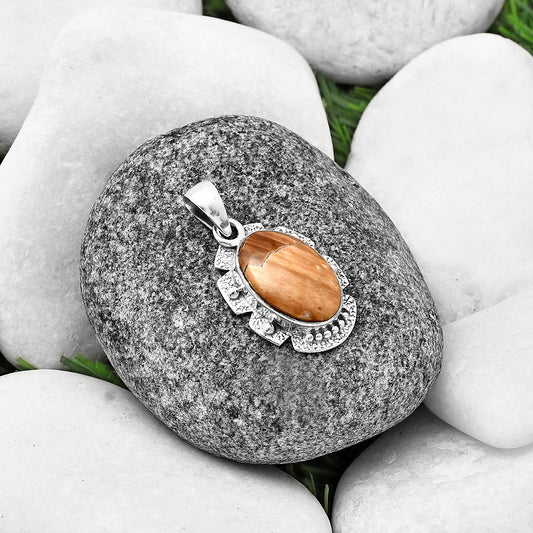 Natural Petrified Wood Pendant P-1485 SDP140279