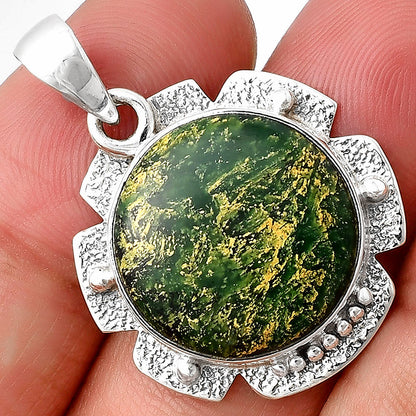 Natural Green Fuchsite Pendant P-1485 SDP140283