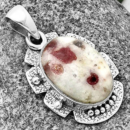 Natural Pink Tourmaline in Quartz Pendant P-1485 SDP140284