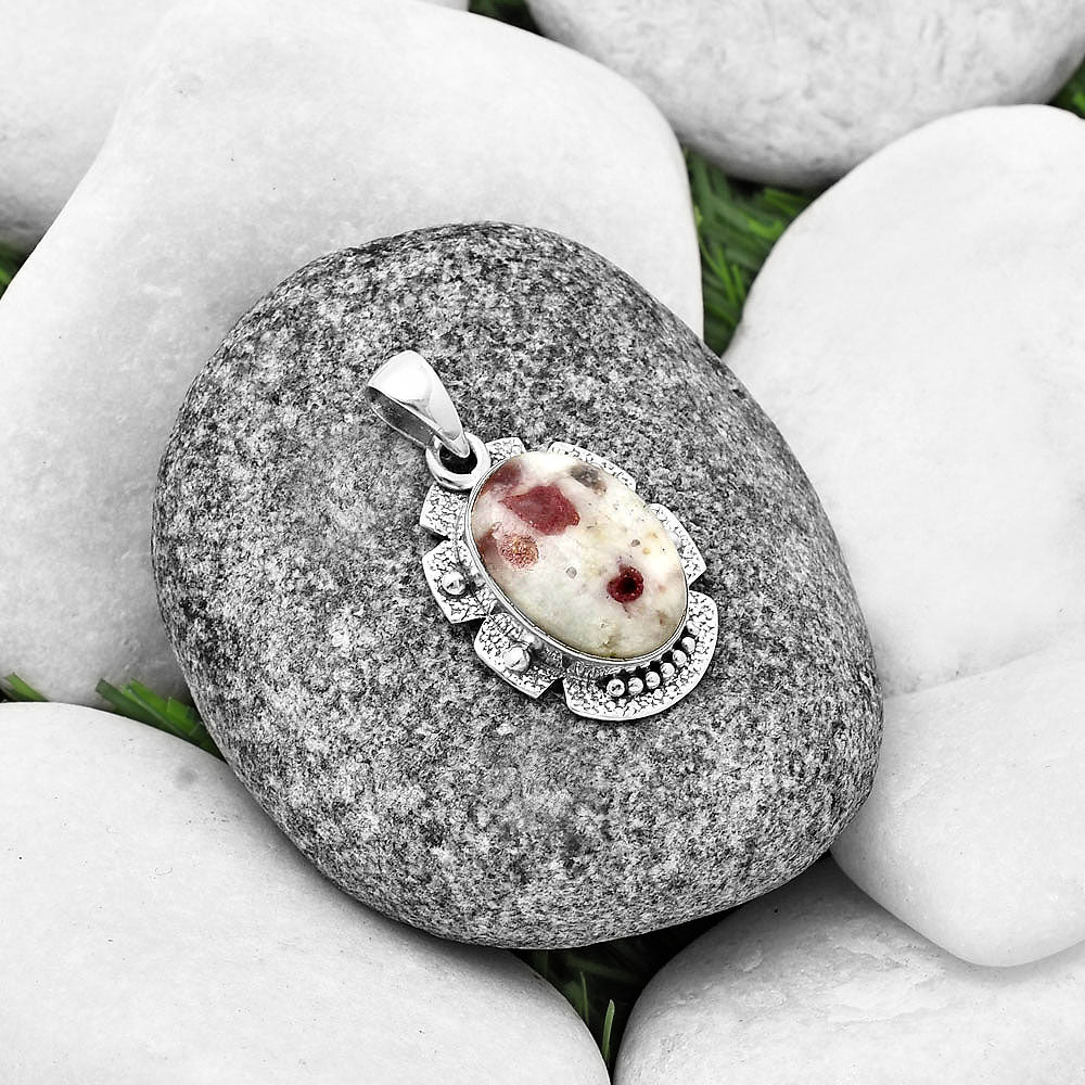 Natural Pink Tourmaline in Quartz Pendant P-1485 SDP140284