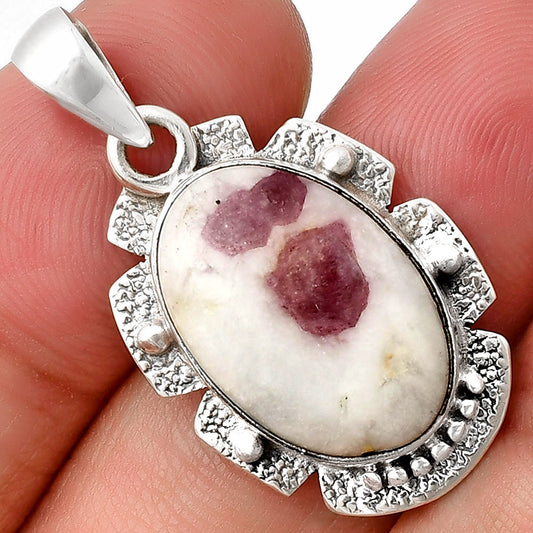 Natural Pink Tourmaline in Quartz Pendant P-1485 SDP140285